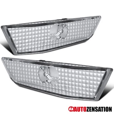 Fit 2003-2007 Infiniti G35 Coupe Clear Bumper Signal Lights Side Marker Lamps - Image 1 of 4