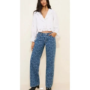 We The Free Tennessee Low Rise Printed Boyfriend Jeans Size 29 - Picture 1 of 6