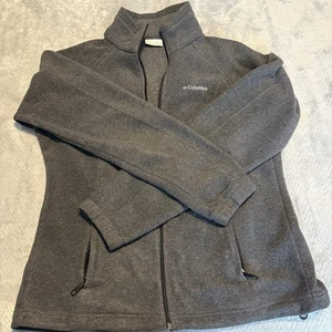 Columbia Jacke Herren mittelgrau Fleece Reißverschlusstaschen Pullover DEFEKTER REIßVERSCHLUSS - Bild 1 von 15