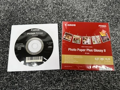 Canon Pixma TS5100 Setup CD-ROM + Canon Photo Sample Paper - NEW - Image 1 of 3
