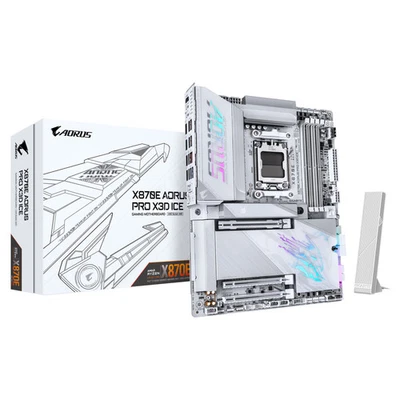 GIGABYTE X870E AORUS PRO X3D ICE WIFI7 ATX Mainboard Sockel AM5 HDMI - Bild 1 von 4