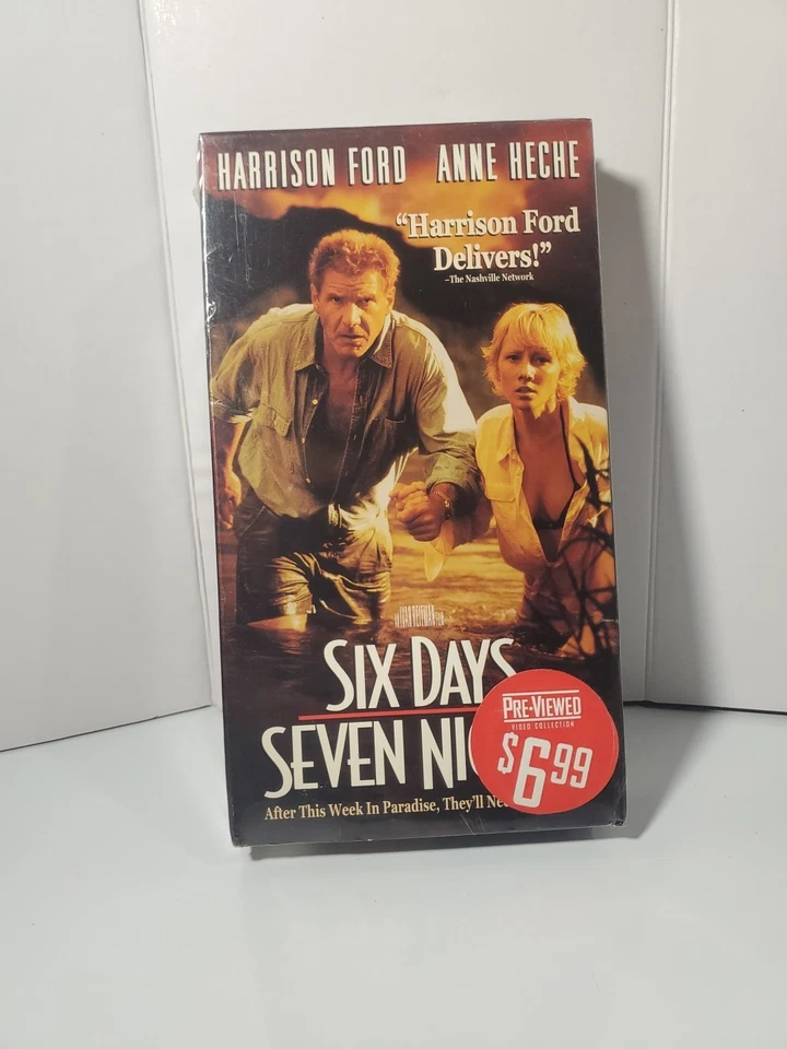 Six Days Seven Nights Sealed VHS  Harrison Ford Anne Heche Foto 1 de 3