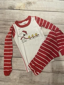 Hanna Andersson Peanuts Snoopy Christmas Pajamas Size 8 - Picture 1 of 1