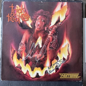 DAVE KING SIGNED VINYL TRICK OR TREAT MARC PRICE AUTOGRAPH JSA MOVIE SOUNDTRACK - Picture 1 of 4