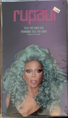 NUEVO Rupaul Teal The Show Peluca Azul Cosplay Drag Halloween Disfraz Vestir Pelo  Foto 1 de 2