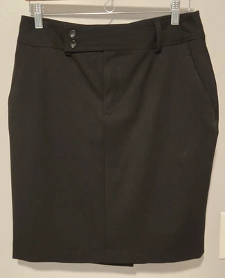 Vertigo Paris Black Pencil Skirt Womens Size US 12 Made in France Lined Pockets - Image 1 of 4