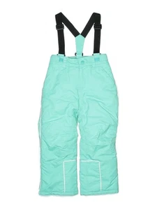 Assorted Brands Girls Green Snow Pants With Bib 110 cm - Picture 1 of 2