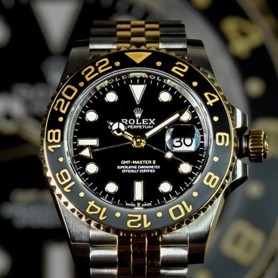 Rolex 2025 GMT-Master II Bumblebee 126713GRNR B+P automático en perfecto estado Foto 1 de 4
