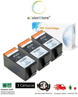 3 Cartucce copatibili per HP officejet 6000 6500A 6500 7500A 7500 7000 920 BK XL - Immagine 1 di 4