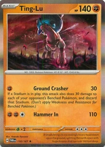 Juego de cartas coleccionables Pokémon Ting-Lu 110/167 Holo Raro Twilight Masquerade SV06 COMO NUEVO - Imagen 1 de 2