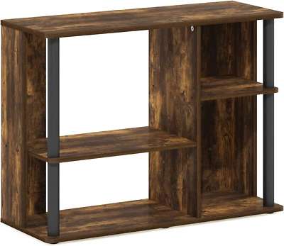 Классическая подставка с пластиковыми опорами для телевизора до 40 дюймов, янтарная сосна/черный - Изображение 1 из 4