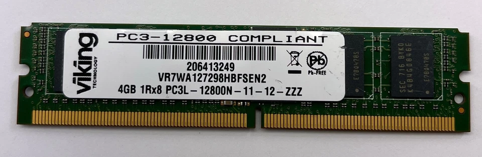 Viking Technology 4GB Minidimm SDRAM DDR2 VR7WA127298HBFSEN2 - Image 1 of 4