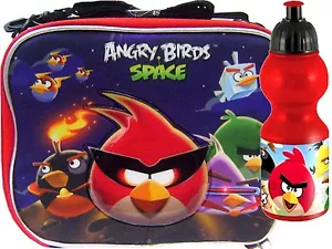 Angry Birds & Friends Insulated Lunch Box Bag+Character 15 oz Water Bottle-New! - Picture 1 of 3