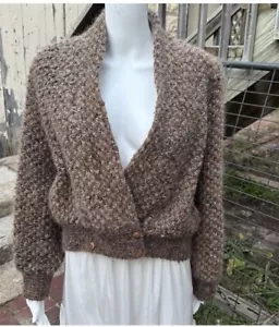 Vintage Cardigan Sweater Crossover Front Women’s Large 80s - Picture 1 of 6