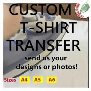 Custom Iron On T-Shirt Transfer Personalised Your Image Photo Design Hen Stag - Picture 1 of 12