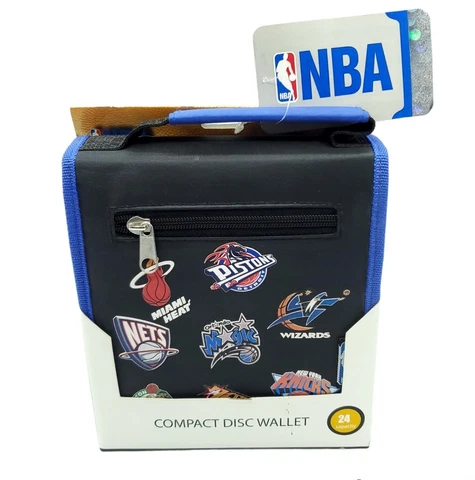 Vintage NBA  Basketball Team Logo 24 CD DVD Case Compact Disc Case Wallet NOS Cover