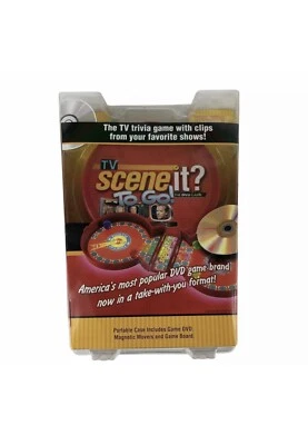 Mattel "TV Scene It? To Go!" Travel DVD and Magnetic Game Board New sealed - Image 1 of 3