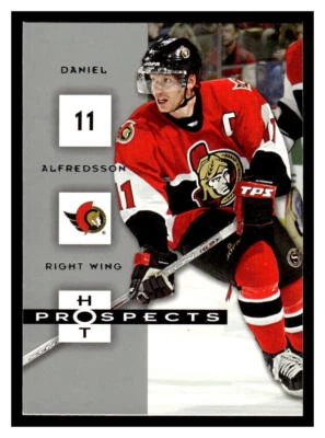 2005 Fleer Hot Prospects #69 Daniel Alfredsson - Ottawa Senators - HOF - Image 1 of 2