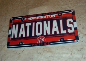WASHINGTON NATIONALS PLASTIC LICENSE PLATE AND LICENSE FRAME DEAL 6" X 12" NEW - Picture 1 of 2