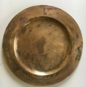 Antiques Vintage Egyptian Hand Crafted Brass Tray Middle East Red Copper Rare11  - Picture 1 of 8