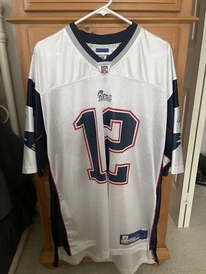 Camiseta Tom Brady Reebok XXL blanca serigrafiada  Foto 1 de 4