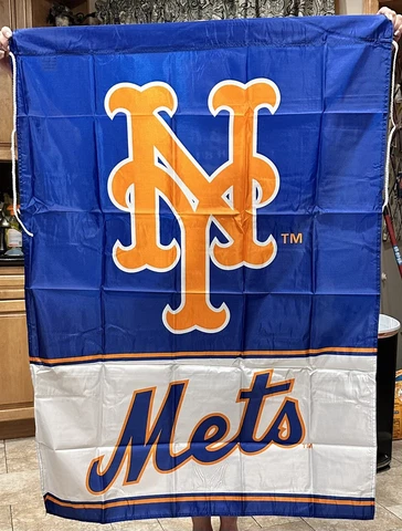New York Mets Fan Flag 36β x 47β Inches NEW 3β feet x 4β feet (MLB LICENSED) Cover