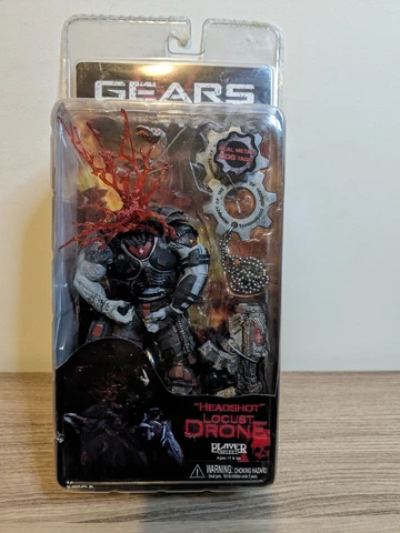 "Headshot" Locust Drone - Gears of War (with COG tags) NECA Figure - New /Sealed Cover