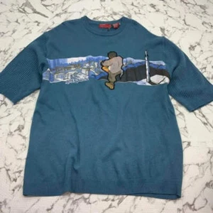 Men's RP55 Teal Short Sleeve Sweater NWT - Picture 1 of 3
