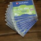 Verbatim 8 Total Discs 700 MB 24X CD-RW Rewritable 80 Min Length New Sealed