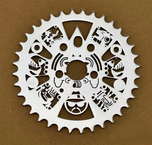 Vtg LOWRIDER Bicycle Steel AZTEC 36T SINGLE SPEED 1/2" X 1/8" SPROCKET CHROME. - Picture 1 of 1