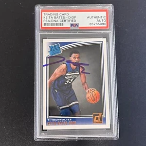 2018 Donruss Rated Rookies #191 Keita Bates-Diop Signed Card AUTO PSA/DNA Slabbe - Picture 1 of 2