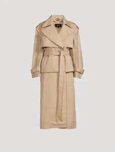 $890 MACKAGE Women McKenna 4-in-1 Modular Belted Trench Coat Jacket Vest M Beige - Picture 1 of 6