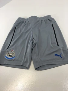Puma Boys NUFC Newcastle Logo Kids Replica Away Shorts Grey Youth Large NWT= - Picture 1 of 12