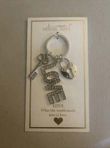 urban soul love keychain Silver Tone - Picture 1 of 2
