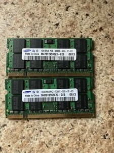 2 GB (2 x 1 GB) DDR2 RAM memoria laptop SODIMM 800 MHz 200 pin non ECC - Foto 1 di 1