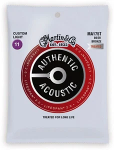 Juego de 6 cuerdas acústicas Martin MA175T SP con tratamiento de vida útil personalizado Lt 11-52 - Imagen 1 de 12