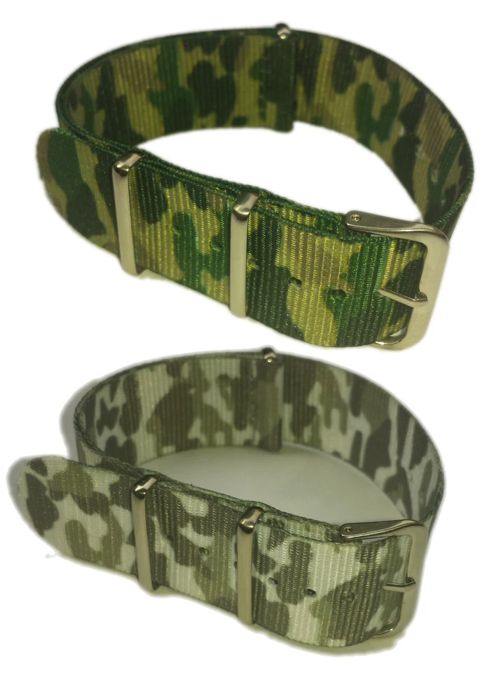 Cinturino tipo NATO Nato Straps Mimetico Camouflage orologio da polso militare - Immagine 1 di 4