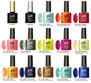 GDi Nails Diamond Glitters UV/LED Soak Off Gel Nail Polish Top Base Matt Coat