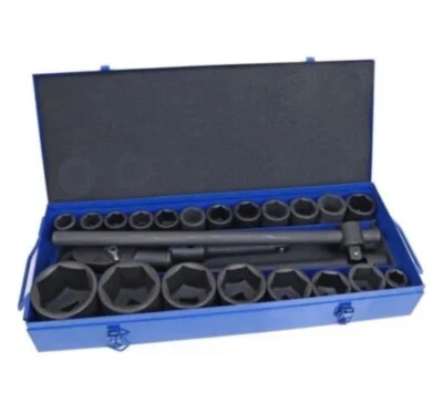 US PRO 3/4" & 1" Drive IMPACT SOCKETS & Ratchet Set 21mm - 65mm HGV - Image 1 of 2