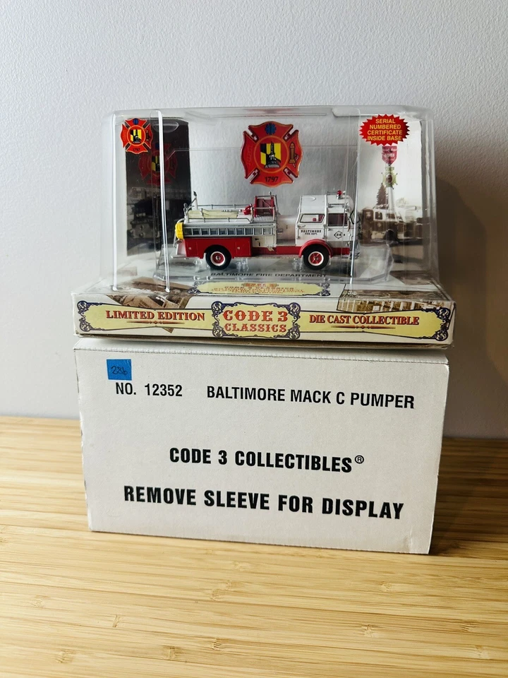 CODE 3 COLLECTIBLES BALTIMORE MACK C PUMPER #12352 NEW IN BOX 1:64 SCALE  - Image 1 of 1