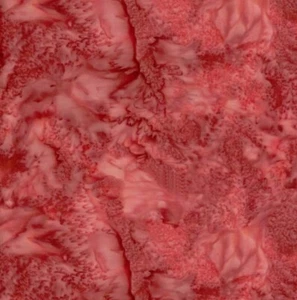 Hoffman Barn Red Watercolor Bali Batik Cotton Quilt Fabric By the Yard - Picture 1 of 1