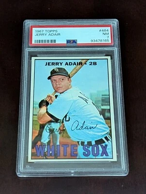 1967 Topps Baseball 484 Jerry Adair PSA 7 NM - Image 1 of 2