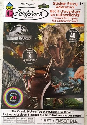 Jurassic World  Colorforms Sticker Story Adventure  3+ year olds  - Image 1 of 4