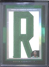 2008-09 Topps Letterman Patch #LP-KG Kevin Garnett No 3 of 5