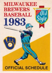 1983 Milwaukee Brewers MLB Baseball Schedule- Old Style Beer - Picture 1 of 2