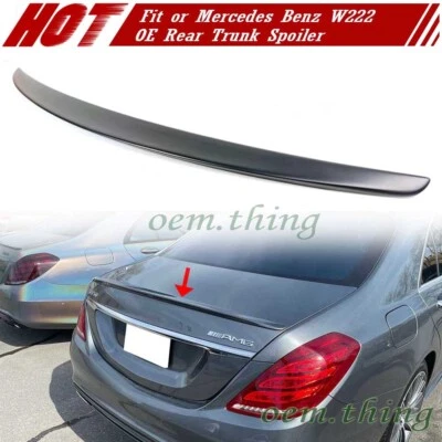 PAINTED Fit FOR Mercedes Benz S-Class W222 4D Rear Trunk Spoiler S320 S550 2014+ - Imagem 1 de 4