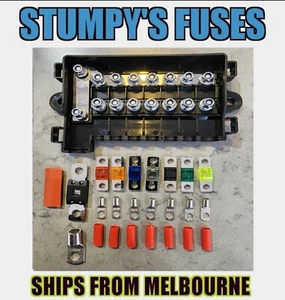 7 Way Multi Midi Mega Fuse Block Box Holder 12-32V FUSES INCLUDED Car Auto - Picture 1 of 7