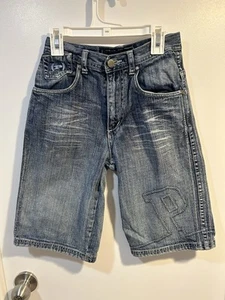 Vintage Phat Farm Embroidered Logo Shorts Jorts Boys Youth Sz 8 Y2k Streetwear - Picture 1 of 5