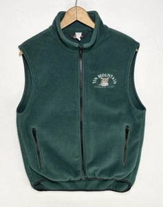 Gilet vintage in pile da montagna strappato uomo piccolo gufo logo conservazione made in USA - Foto 1 di 5