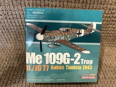 Dragon Wings-Warbirds 1:72 Me109G-2 Trop II./JG 77 Gabes Tunisia 1943 No. 50068x - Image 1 of 4